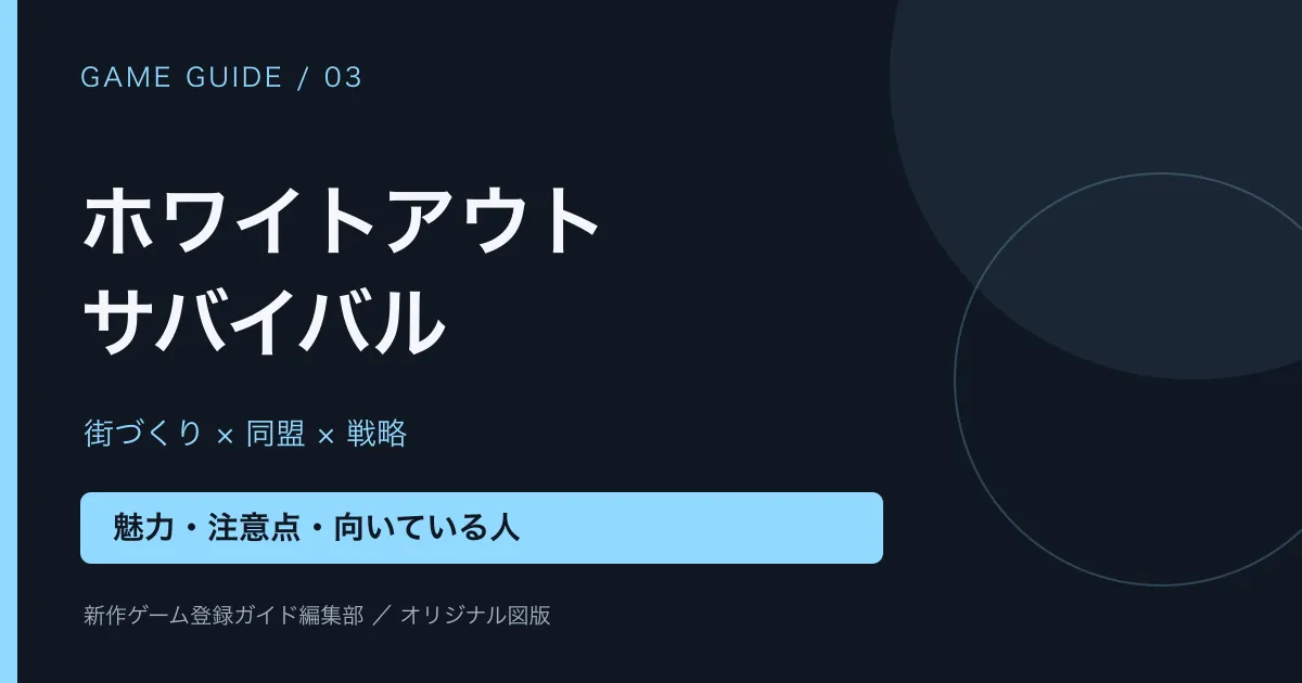 ホワイトアウト・サバイバルはどんなゲーム？街づくりと同盟の魅力、注意点の要点を整理した編集部オリジナルビジュアル